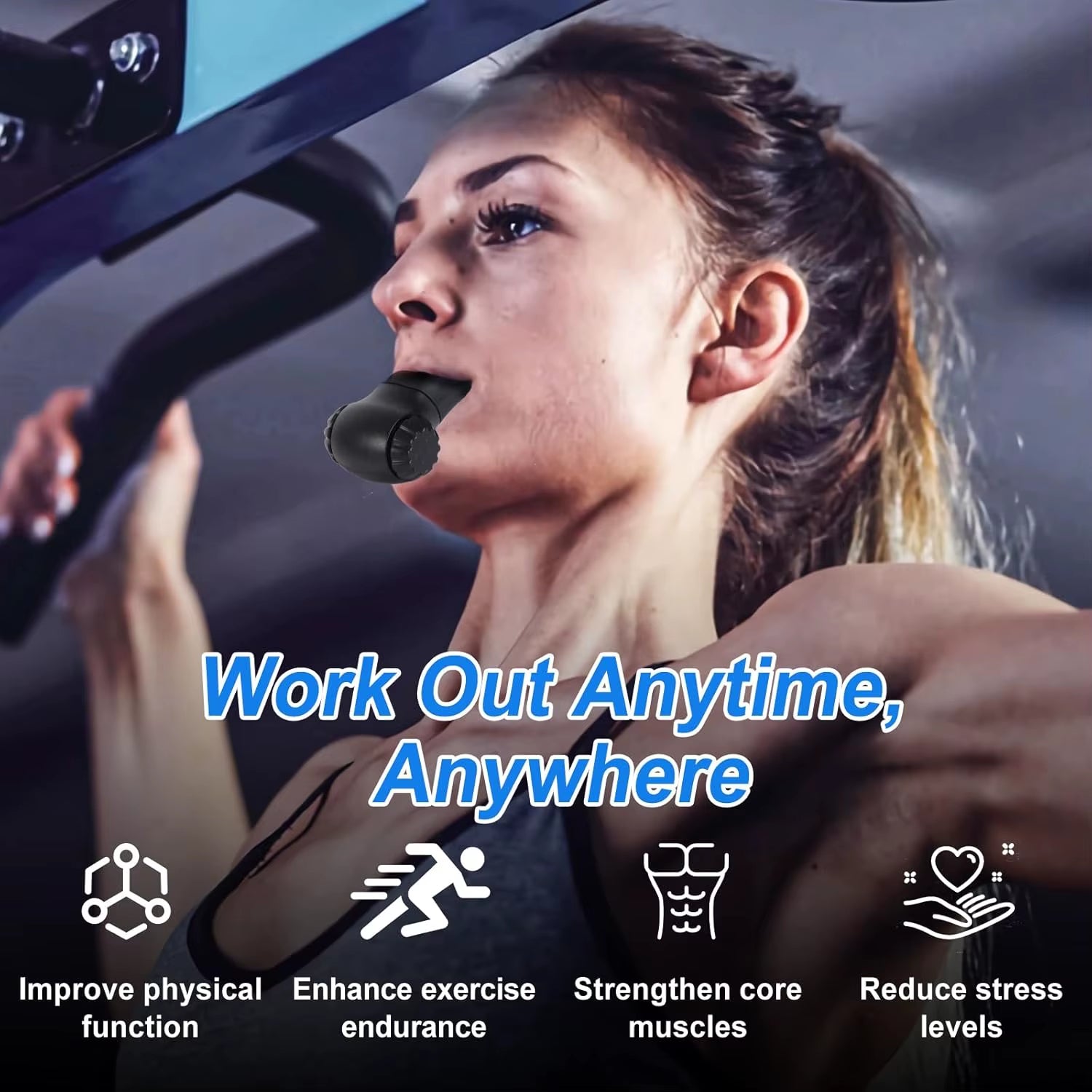 @#Breathing Trainer Lung Respirator Fitness Equipment Respiratory Silicone High Altitude Training Outdoor Exercise Tool