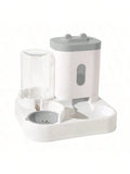 1-Pack Automatic Gravity-Fed Cat Water Dispenser & Feeder - Spill-Proof Large Capacity One-Piece Design,