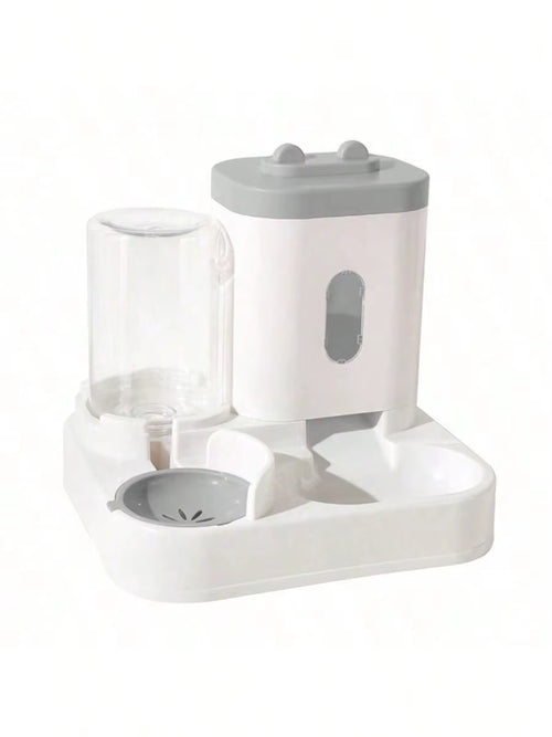 1-Pack Automatic Gravity-Fed Cat Water Dispenser & Feeder - Spill-Proof Large Capacity One-Piece Design,